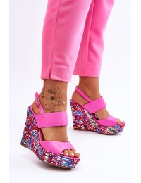 Women's Wedge Sandals Pink Calderia - S-1102 PINK