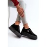 Juodi suvarstomi bateliai ant platformos - TL251 BLACK