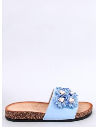 Mėlynos šlepetės su gėlėmis EMILES BLUE - KB 929