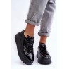 Juodi suvarstomi moteriški batai - 10150 NAPLAK CZARNY + S.CZARNY