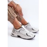 Moteriški balti sportinio stiliaus batai - 894-4B WHT/BLK