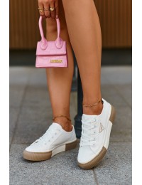 Low Women's Sneakers White Enalae - QY835-9A WHITE