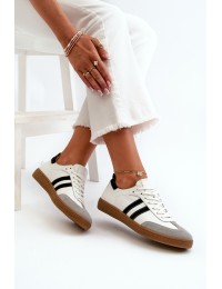 Zazoo N1068 Leather Low Women's Sneakers White - N1068/139/444/108