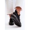 Moteriški juodo audinio įsispiriami sportiniai bateliai - JHY500 BLACK