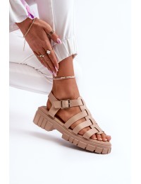 Smėlio spalvos moteriški romėniški sandalai - TV_N75-4 BEIGE