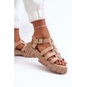 Smėlio spalvos moteriški romėniški sandalai - TV_N75-4 BEIGE