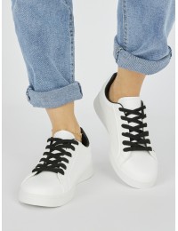 Białe damskie buty sportowe - A55W/B