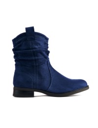 Tamsiai mėlynos spalvos zomšiniai batai - 6754DK.BL