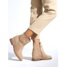Smėlio spalvos moteriški batai su grandinėle - MS2097KH