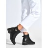 Klasikiniai moteriški juodi batai su sagtimi - W-73B