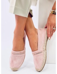 Rožinės zomšinės espadrilės ETANCE PINK - KB 8221