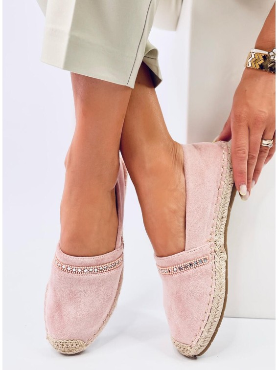 Rožinės zomšinės espadrilės ETANCE PINK - KB 8221