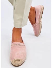 Rožinės zomšinės espadrilės ETANCE PINK - KB 8221