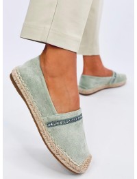 Pistacijų spalvos zomšinės espadrilės ETANCE GREEN - KB 8221