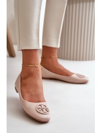 Moteriški elegantiški smėliniai bateliai - TU252 BEIGE