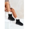 Natūralios odos zomšiniai UGG stiliaus žieminiai batai - NN605 BLACK