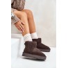 Natūralios odos zomšiniai UGG stiliaus žieminiai batai - NN605 BROWN