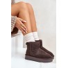 Natūralios odos zomšiniai UGG stiliaus žieminiai batai - NN605 BROWN