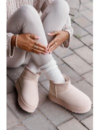 Moteriški sniego batai ant platformos - 20216-4F LIGHT BEIGE