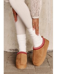 Moteriški UGG stiliaus batai ant platformos - 20219-4B CAMEL