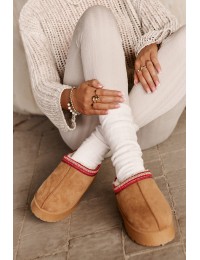 Moteriški UGG stiliaus batai ant platformos - 20219-4B CAMEL