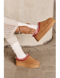 Moteriški UGG stiliaus batai ant platformos - 20219-4B CAMEL