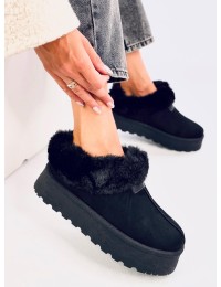 Trumpi UGG stiliaus batai su kailiuku YOGI BLACK - TV_VL245P BLACK