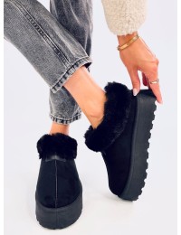 Trumpi UGG stiliaus batai su kailiuku YOGI BLACK - TV_VL245P BLACK