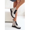 Leather Wedge Ankle Boots D&A MR880-137 Light Gray - MR880-137 L.GREY