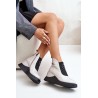 Leather Wedge Ankle Boots D&A MR880-137 Light Gray - MR880-137 L.GREY