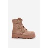 Warm Women's Boots With Buckles Beige Tiaeliana - HB-276 KHAKI