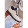 Warm Sports Leather Shoes With Zipper Beige Artiker 55C0038 - 55C0038 BEIGE-BLACK