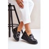 Lacquered Wedge Moccasins Black Vinceza 58337 - 58337 CZARNY LAKIER SK