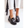 Lacquered Wedge Moccasins Black Vinceza 58337 - 58337 CZARNY LAKIER SK