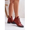 Low Insulated Ankle Boots With Zipper And Decoration Brown Nevalia - ASA198-21 BRAZ