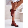 Low Insulated Ankle Boots With Zipper And Decoration Brown Nevalia - ASA198-21 BRAZ