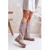 Women's Suede Knee High Boots Lewski 3615 Cappuccino - 3615 CAPPUCINO WEL