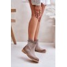 Low Women's Ankle Boots With Flat Heel Suede Lewski 3624 Cappuccino - 3624 CAPPUCINO WEL