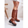 Leather Knee High Women's Boots Lewski 3432 Camel - 3432 NAPPA CAMEL