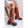 Leather Knee High Women's Boots Lewski 3432 Camel - 3432 NAPPA CAMEL