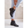 Zazoo 2964 Leather Ankle Boots On Flat Heel Black - 2964/037