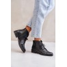 Zazoo 2964 Leather Ankle Boots On Flat Heel Black - 2964/037