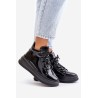 Lightweight Patent Sports Shoes On Platform Natural Leather Artiker 55C1049 Black - 55C1049 BLACK