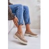 Ladies Loafers With Golden Detail Khaki Arilva - TL276N-63 KHAKI