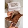 Women's Heeled Boots Made Of Eco Suede Insulated Brown Nevitas - KE218 KHAKI