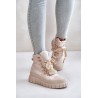 Women's Insulated Ankle Boots Platform Beige Alcyhen - 24BT26-7929 BEIGE