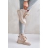 Women's Insulated Ankle Boots Platform Beige Alcyhen - 24BT26-7929 BEIGE