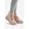 Women's Insulated Ankle Boots Platform Beige Alcyhen - 24BT26-7929 BEIGE