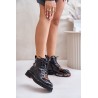 Lacquered Ankle Boots Women's Zipper Leather Artiker 55C0517 Black - 55C0517 CZARNY