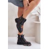 Lacquered Ankle Boots Women's Zipper Leather Artiker 55C0517 Black - 55C0517 CZARNY